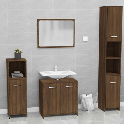Mobile Da Bagno Con Specchio In Legno Multistrato