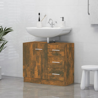 Mobile Sottolavabo Legno Vecchio 63X30X54 Cm In Truciolato