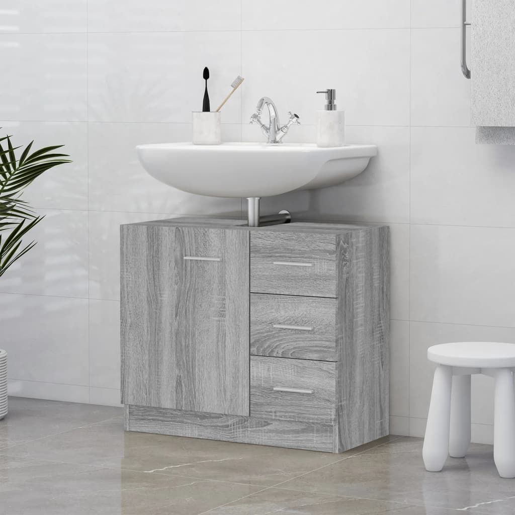 Mobile Sottolavabo Legno Vecchio 63X30X54 Cm In Truciolato