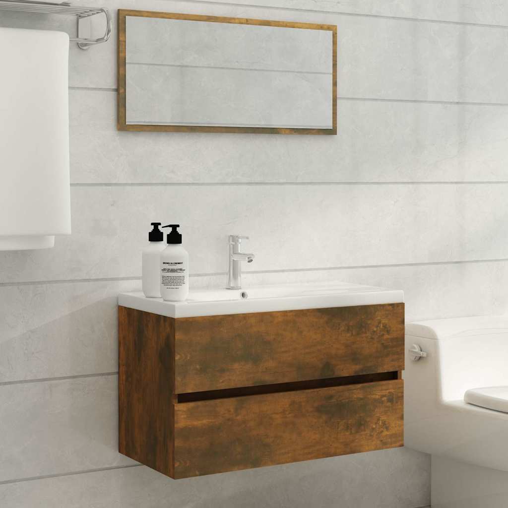 Mobile Da Bagno Con Specchio 80X38,5X45 Cm