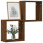 Mensole Cubo Muro 2Pz In Multistrato Rovere Marrone