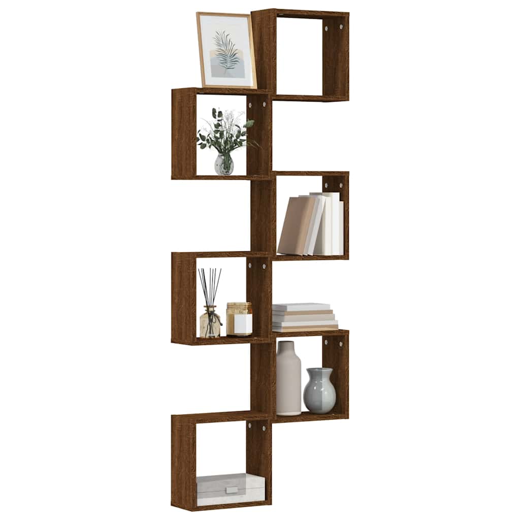 Mensole Cubo Muro 2Pz In Multistrato Rovere Marrone