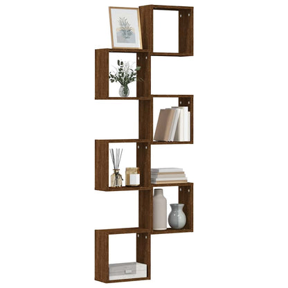 Mensole Cubo Muro 2Pz In Multistrato Rovere Marrone