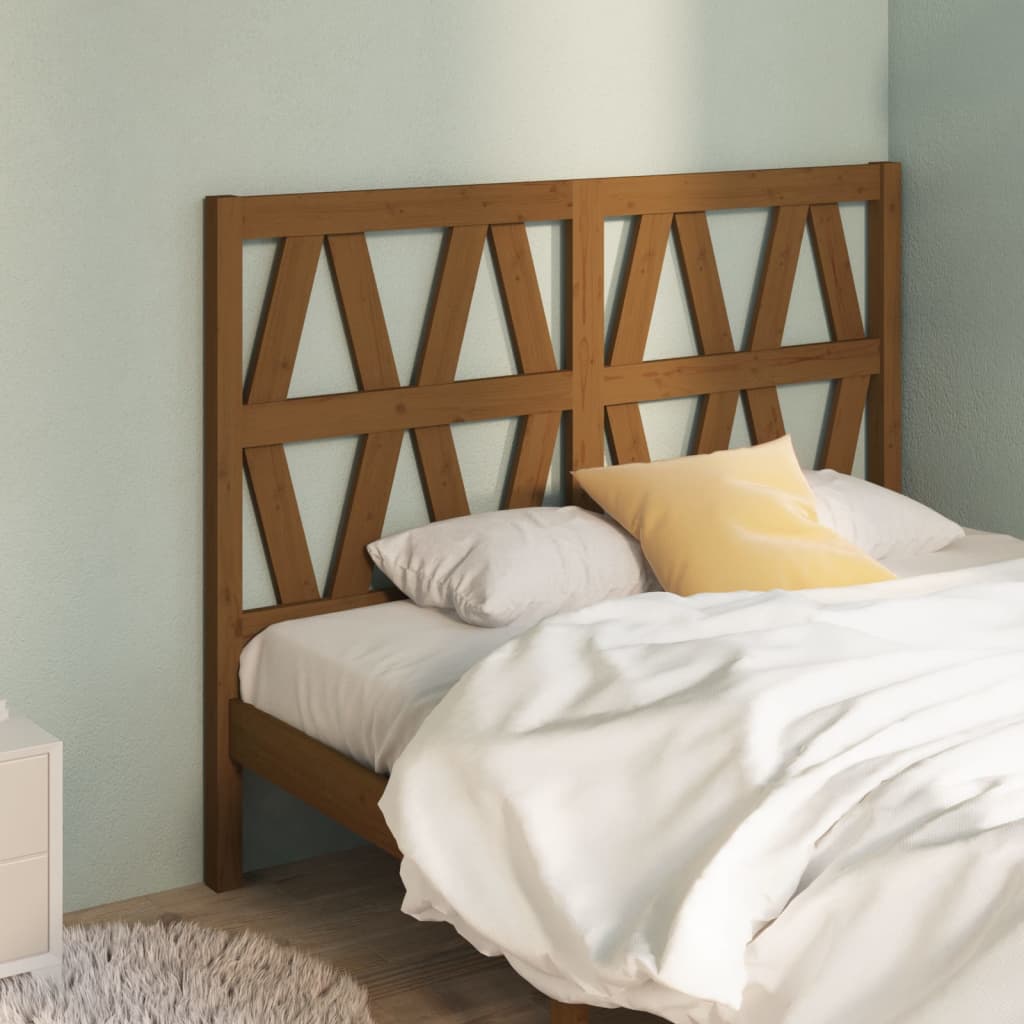 Testiera Per Letto Ambra 81X4X100 Cm In Legno Massello Di Pino