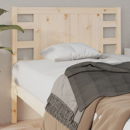 Testiera Per Letto Nera 106X4X100 Cm In Legno Massello Di Pino