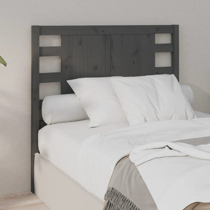 Testiera Per Letto Nera 106X4X100 Cm In Legno Massello Di Pino