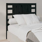 Testiera Per Letto Nera 106X4X100 Cm In Legno Massello Di Pino