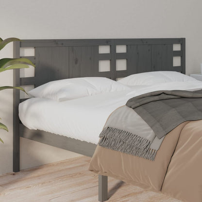 Testiera Per Letto Nera 106X4X100 Cm In Legno Massello Di Pino
