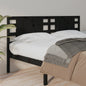 Testiera Per Letto Nera 106X4X100 Cm In Legno Massello Di Pino