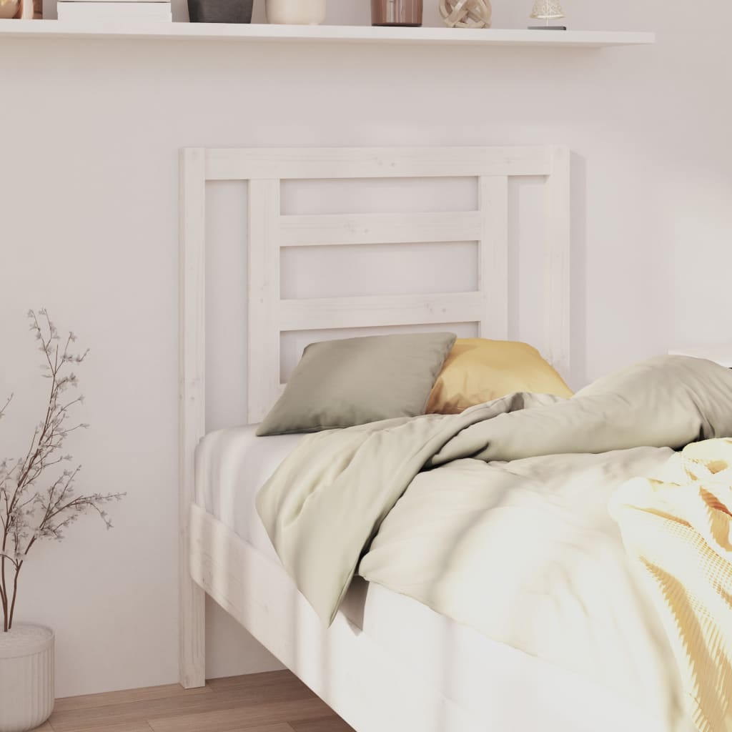 Testiera Per Letto Grigia 186X4X100Cm In Legno Massello Di Pino