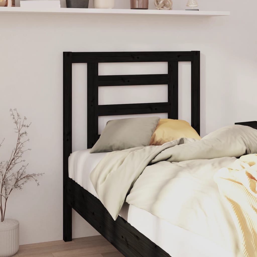 Testiera Per Letto Grigia 186X4X100Cm In Legno Massello Di Pino