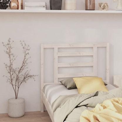 Testiera Per Letto Grigia 186X4X100Cm In Legno Massello Di Pino