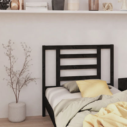 Testiera Per Letto Grigia 186X4X100Cm In Legno Massello Di Pino