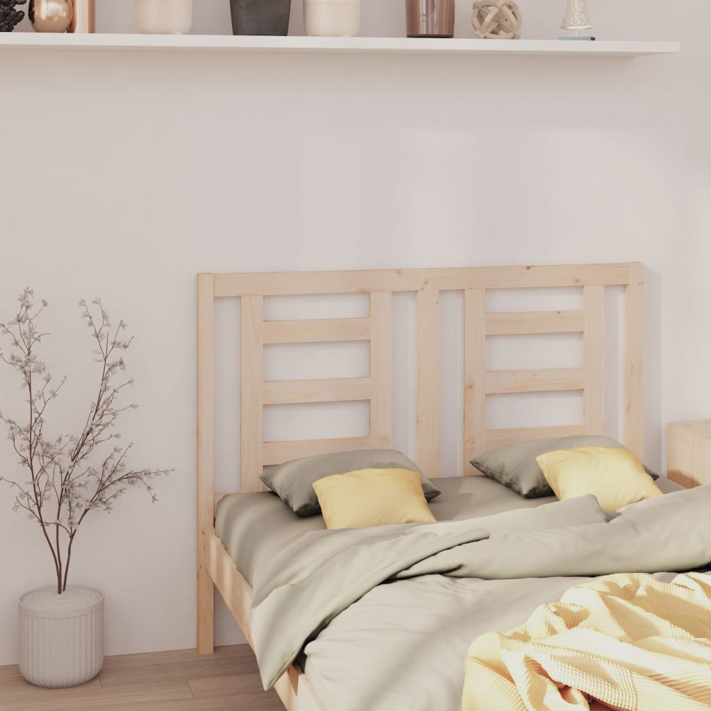 Testiera Per Letto Grigia 186X4X100Cm In Legno Massello Di Pino