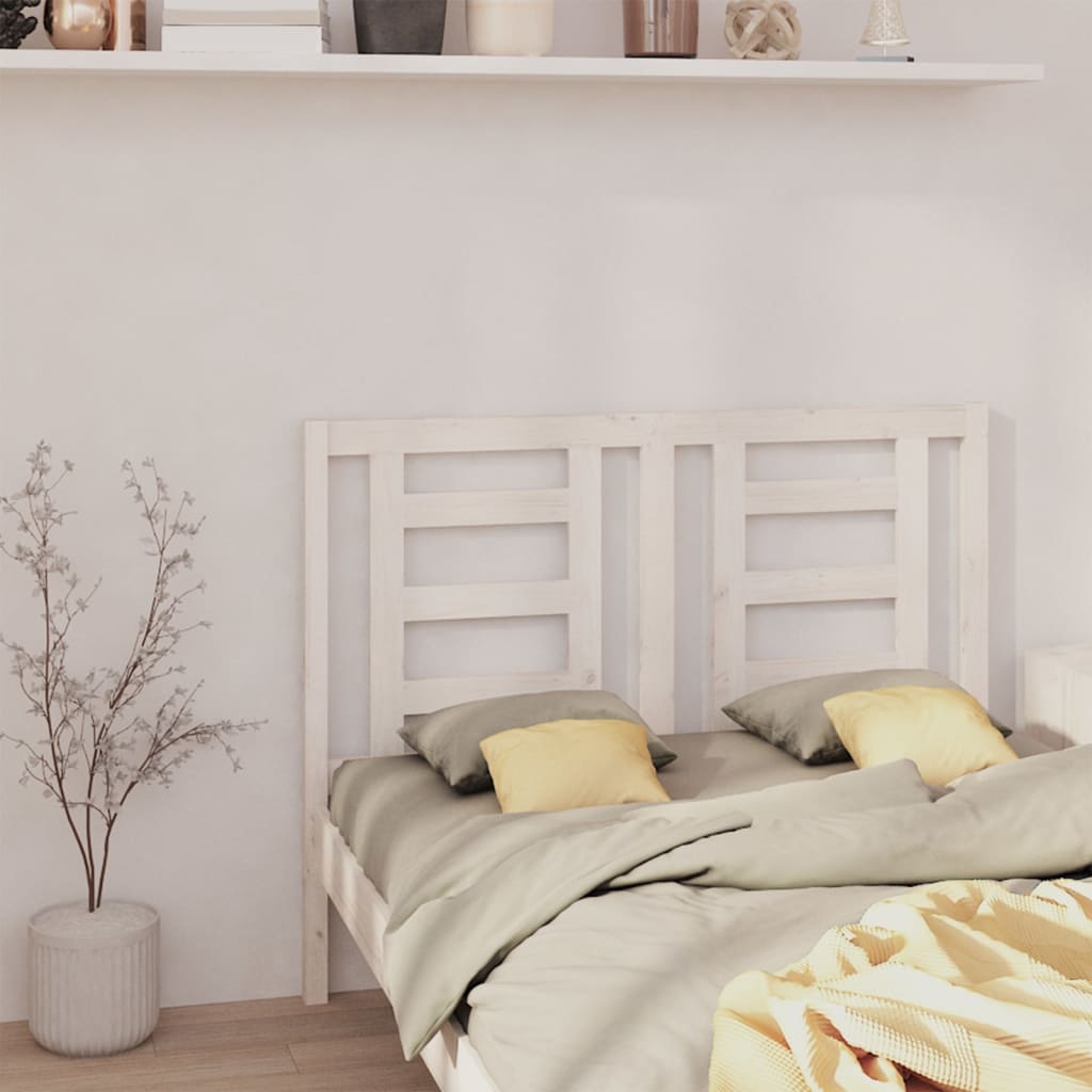Testiera Per Letto Grigia 186X4X100Cm In Legno Massello Di Pino