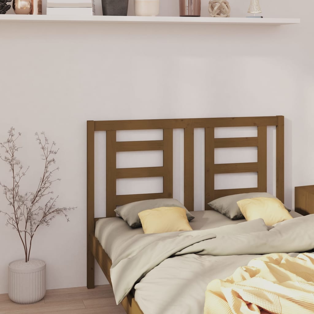 Testiera Per Letto Grigia 186X4X100Cm In Legno Massello Di Pino