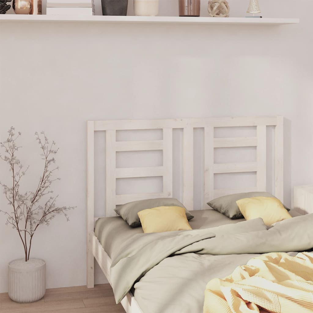 Testiera Per Letto Grigia 186X4X100Cm In Legno Massello Di Pino