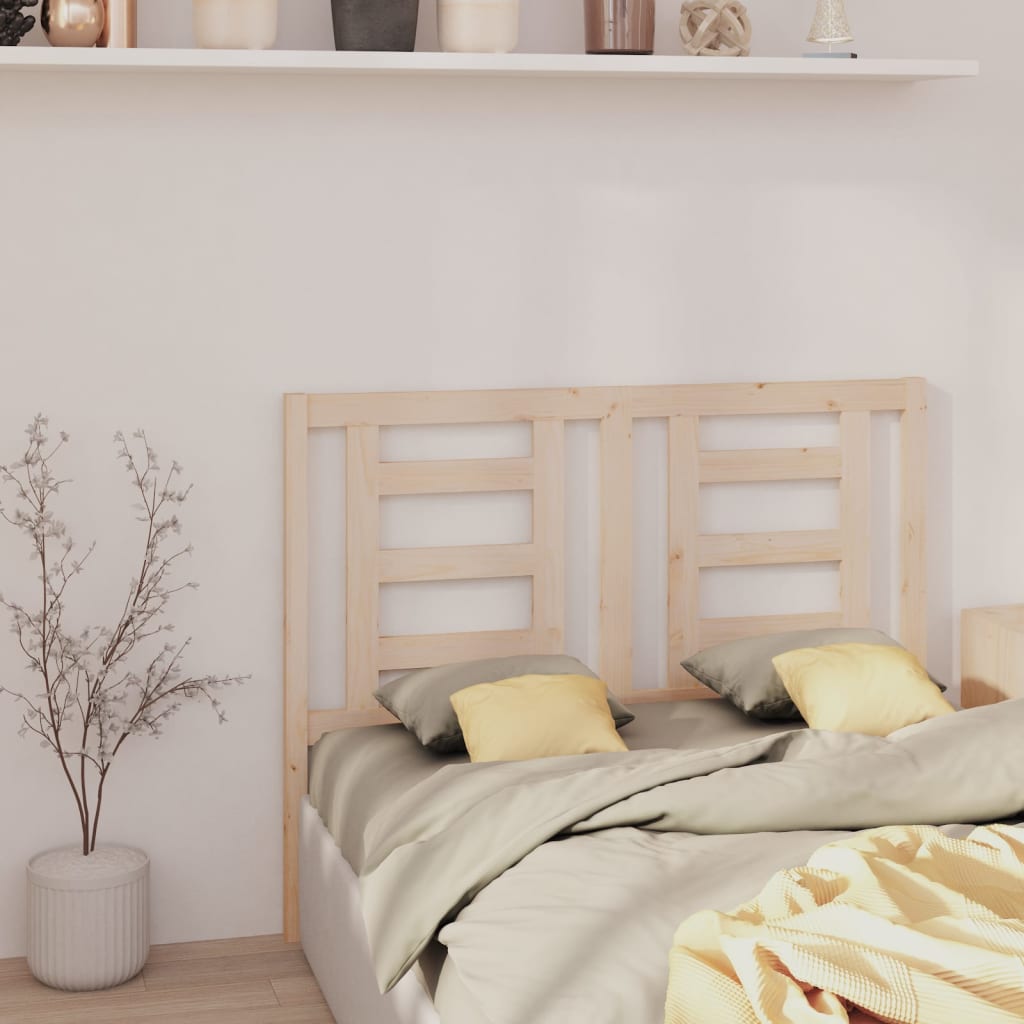 Testiera Per Letto Grigia 186X4X100Cm In Legno Massello Di Pino