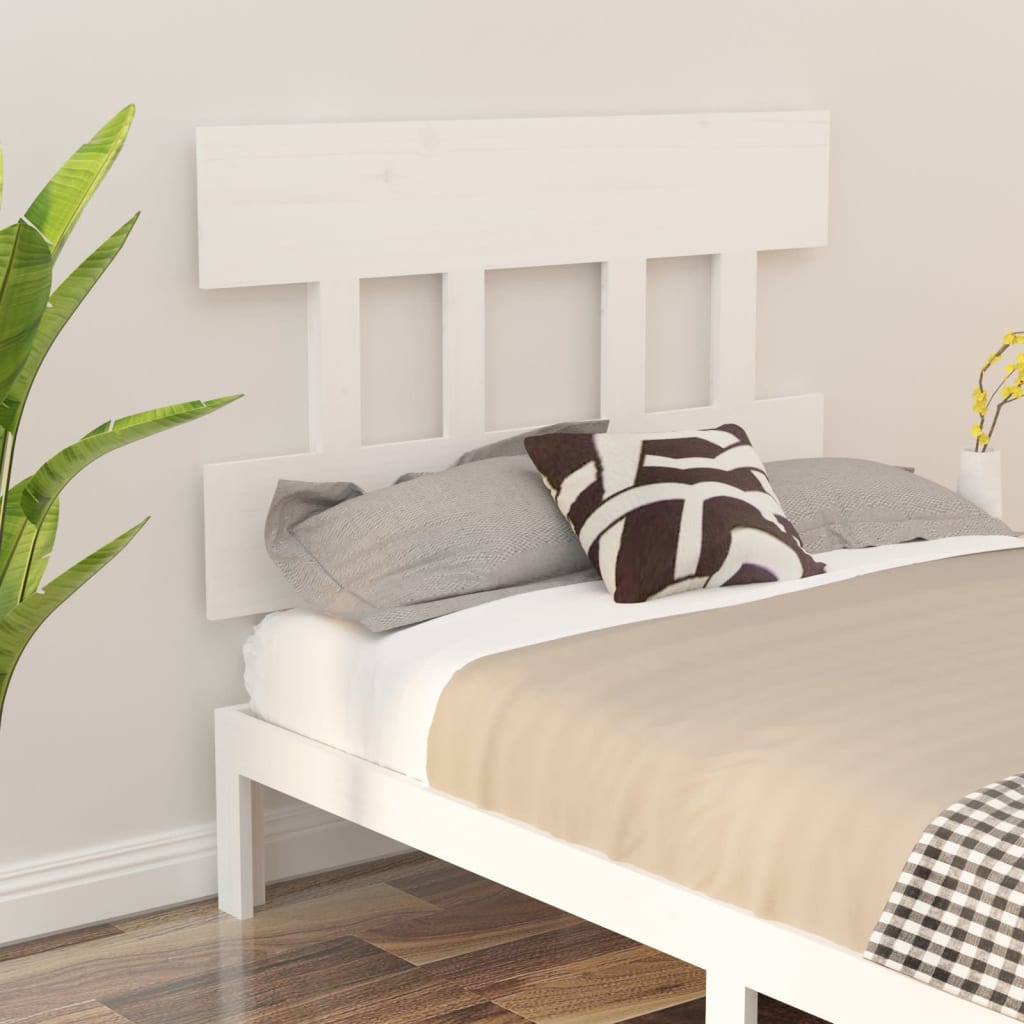 Testiera Per Letto Grigia 138,5X3X81 Cm Legno Massello Di Pino