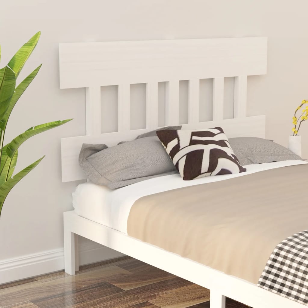 Testiera Per Letto Grigia 138,5X3X81 Cm Legno Massello Di Pino
