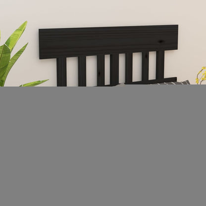 Testiera Per Letto Grigia 138,5X3X81 Cm Legno Massello Di Pino