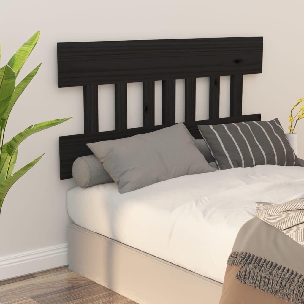 Testiera Per Letto Grigia 138,5X3X81 Cm Legno Massello Di Pino