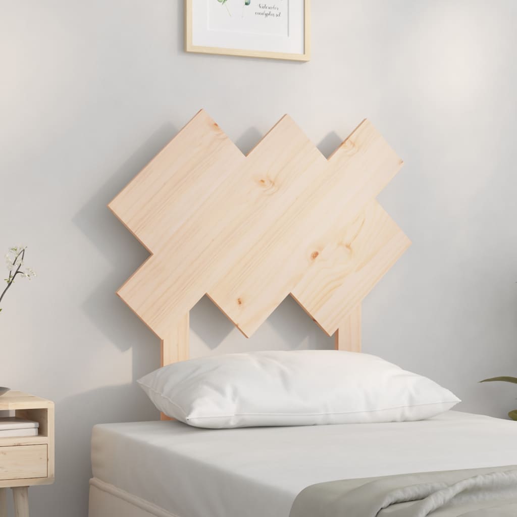 Testiera Per Letto Bianca 104X3X80,5 Cm Legno Massello Di Pino
