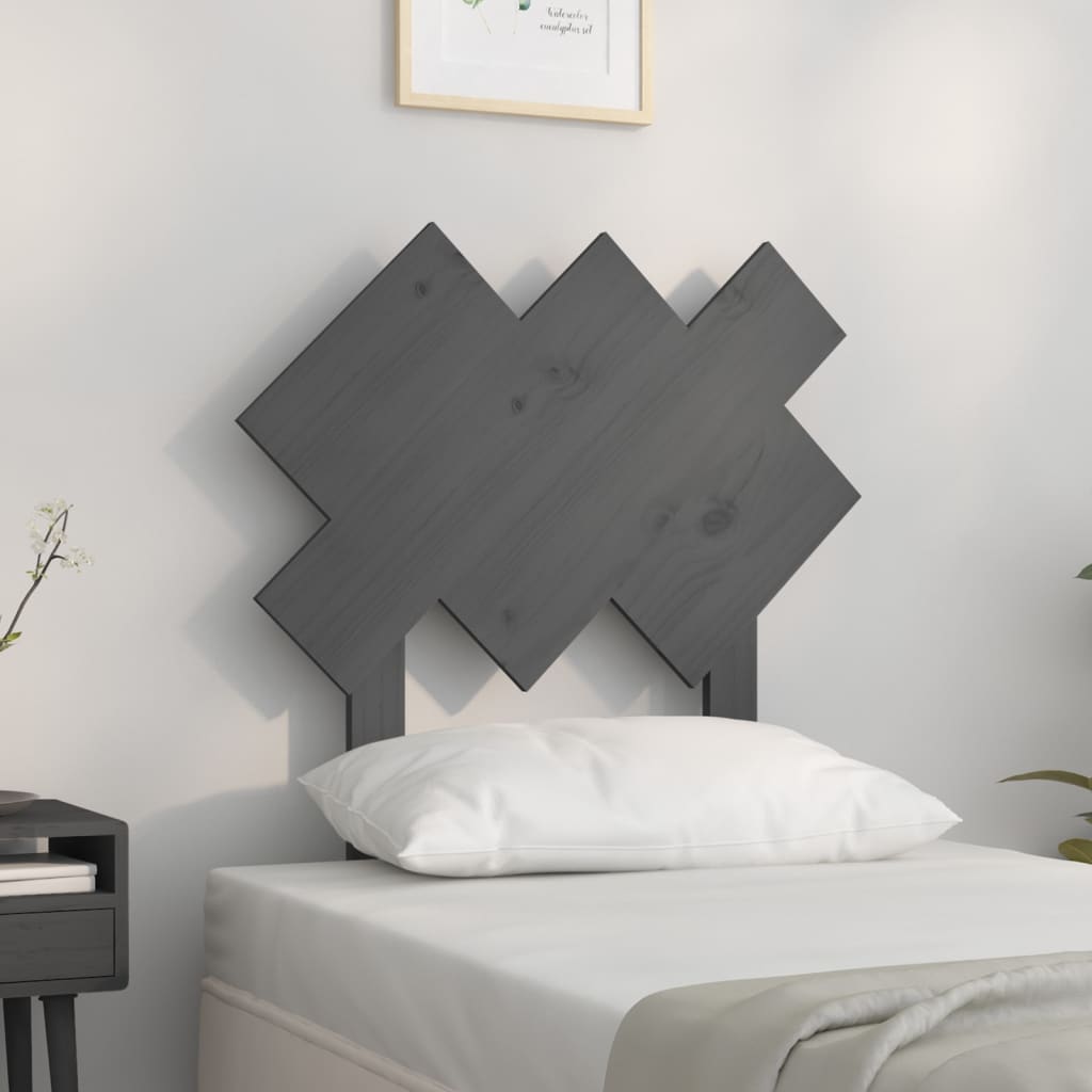 Testiera Per Letto Bianca 104X3X80,5 Cm Legno Massello Di Pino