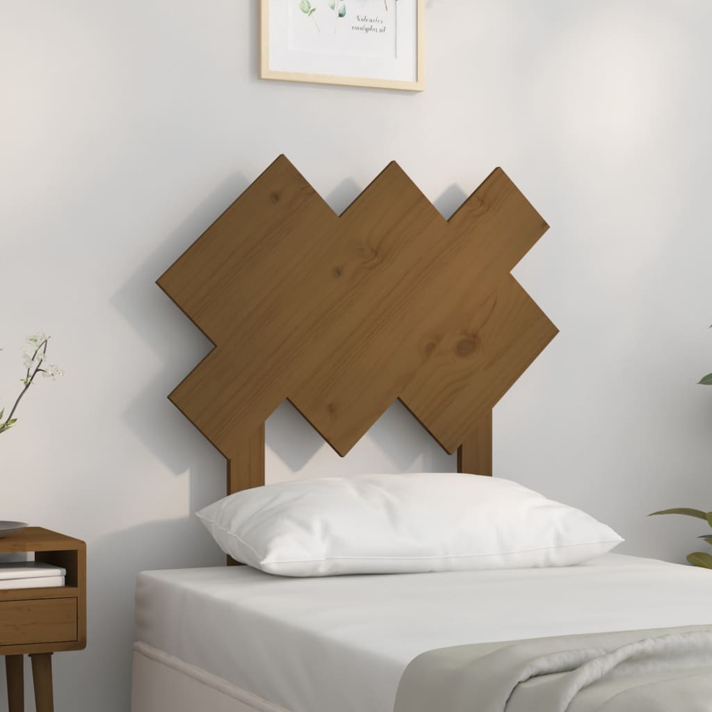 Testiera Per Letto Bianca 104X3X80,5 Cm Legno Massello Di Pino