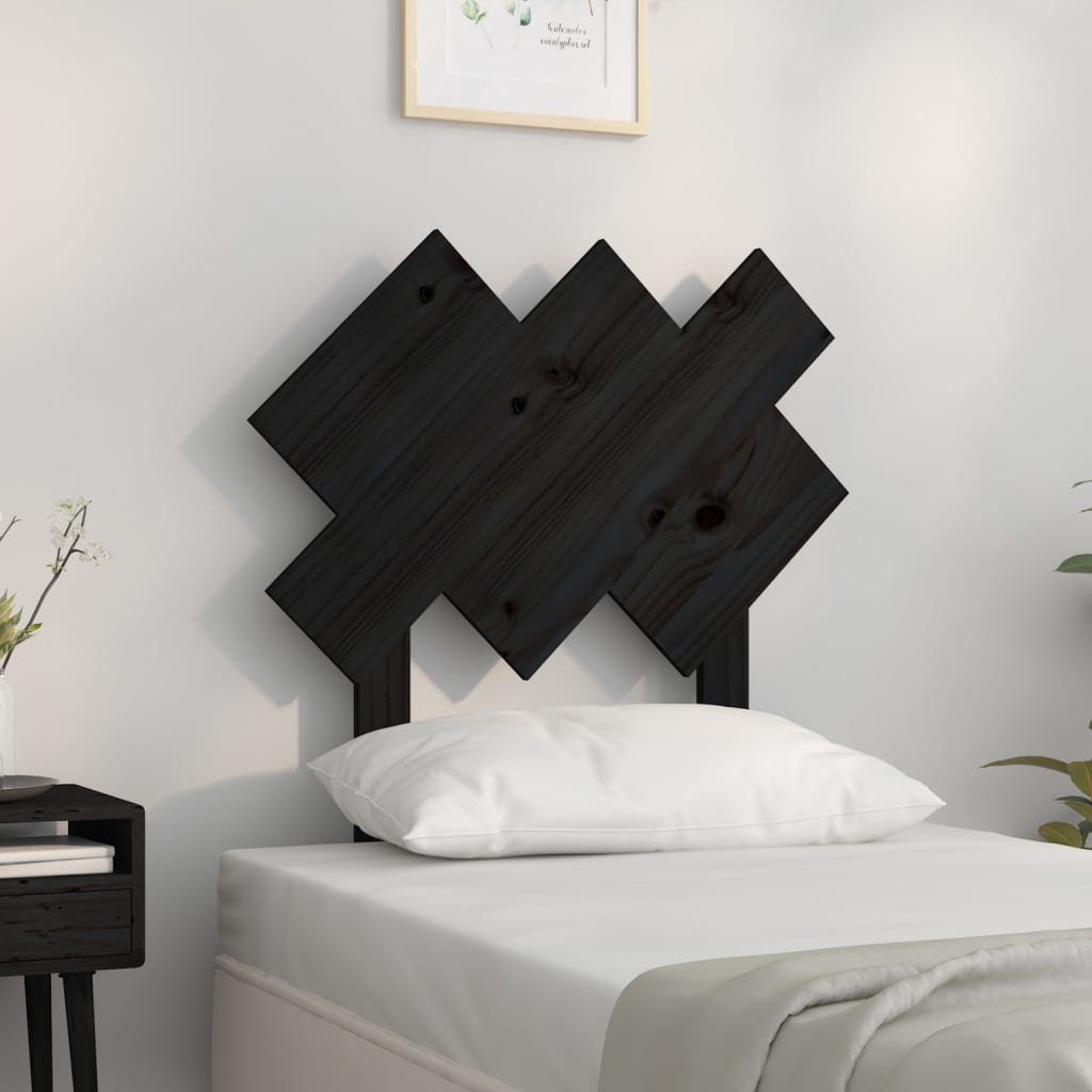Testiera Per Letto Bianca 104X3X80,5 Cm Legno Massello Di Pino