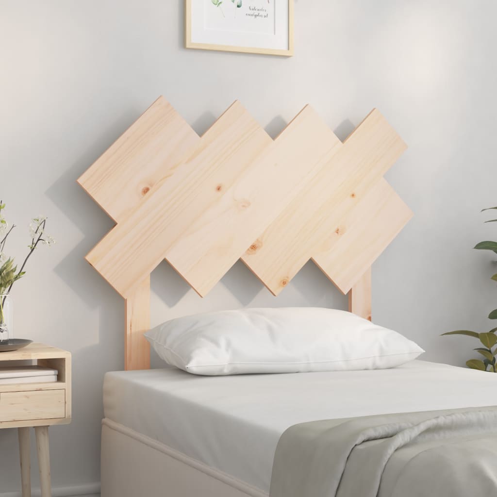 Testiera Per Letto Bianca 104X3X80,5 Cm Legno Massello Di Pino