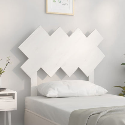 Testiera Per Letto Bianca 104X3X80,5 Cm Legno Massello Di Pino