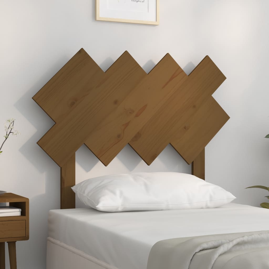 Testiera Per Letto Bianca 104X3X80,5 Cm Legno Massello Di Pino