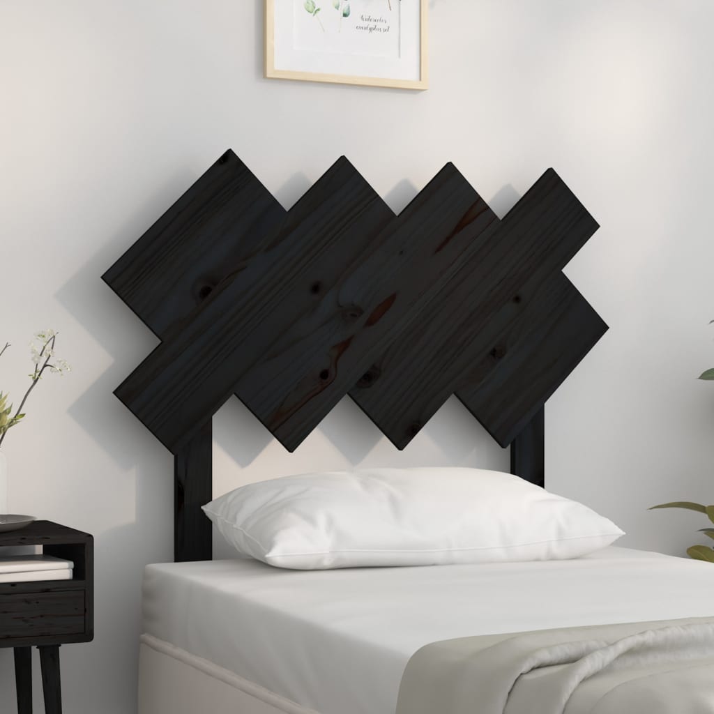 Testiera Per Letto Bianca 104X3X80,5 Cm Legno Massello Di Pino