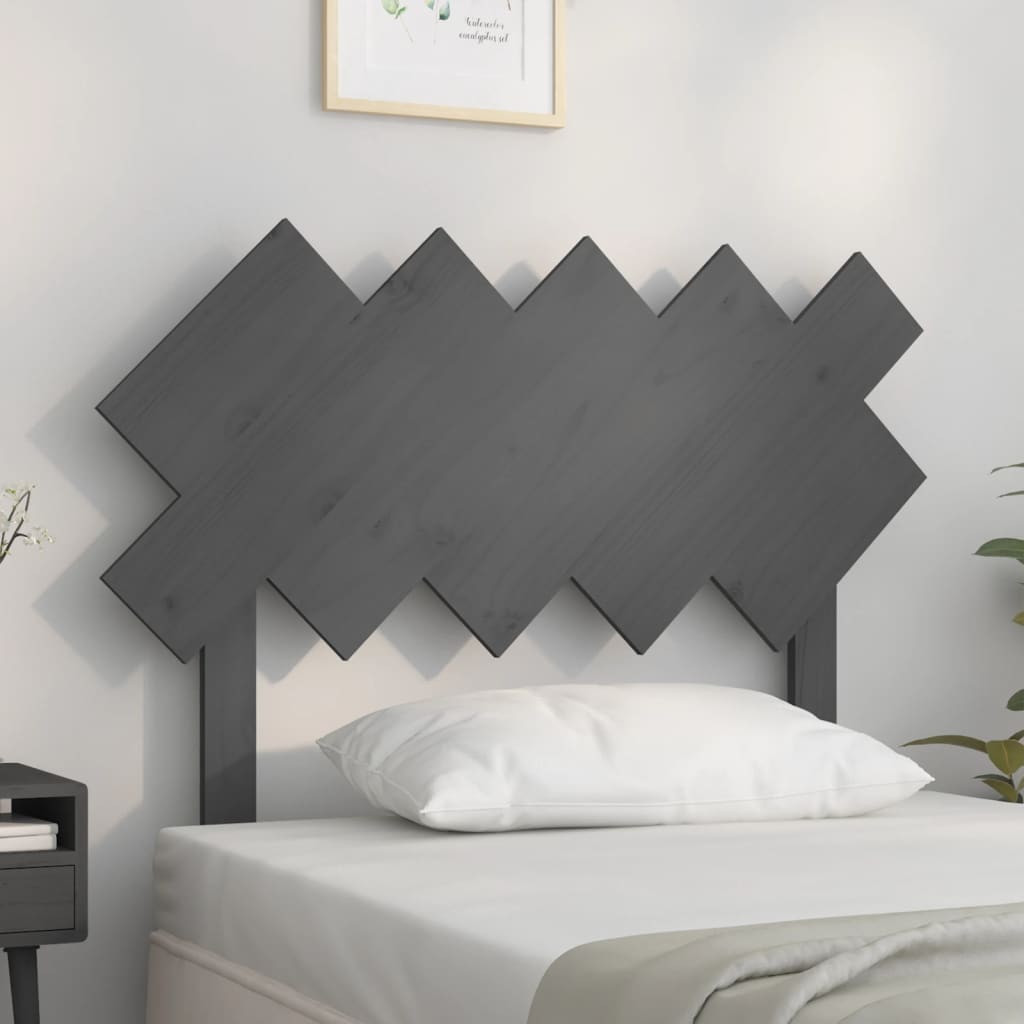 Testiera Per Letto Bianca 104X3X80,5 Cm Legno Massello Di Pino