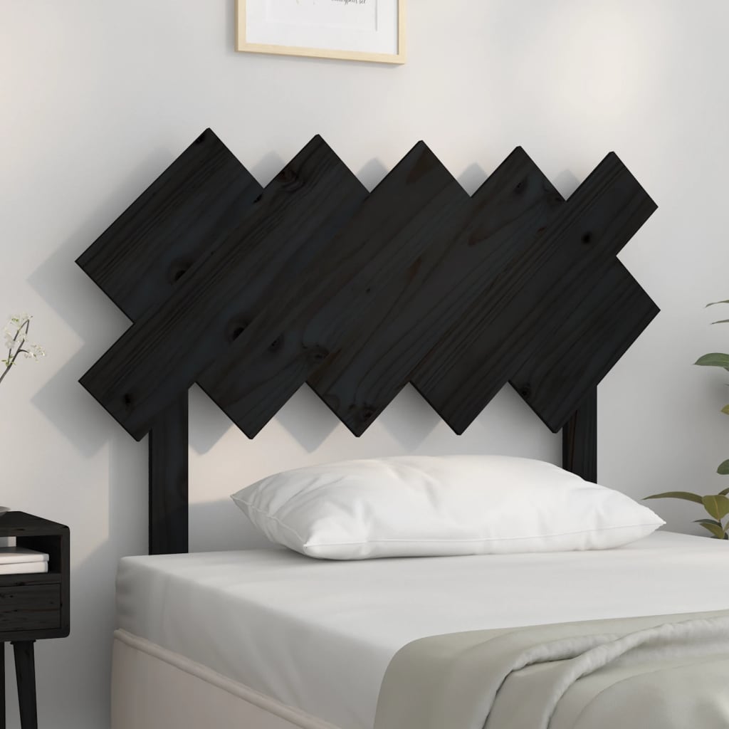 Testiera Per Letto Bianca 104X3X80,5 Cm Legno Massello Di Pino