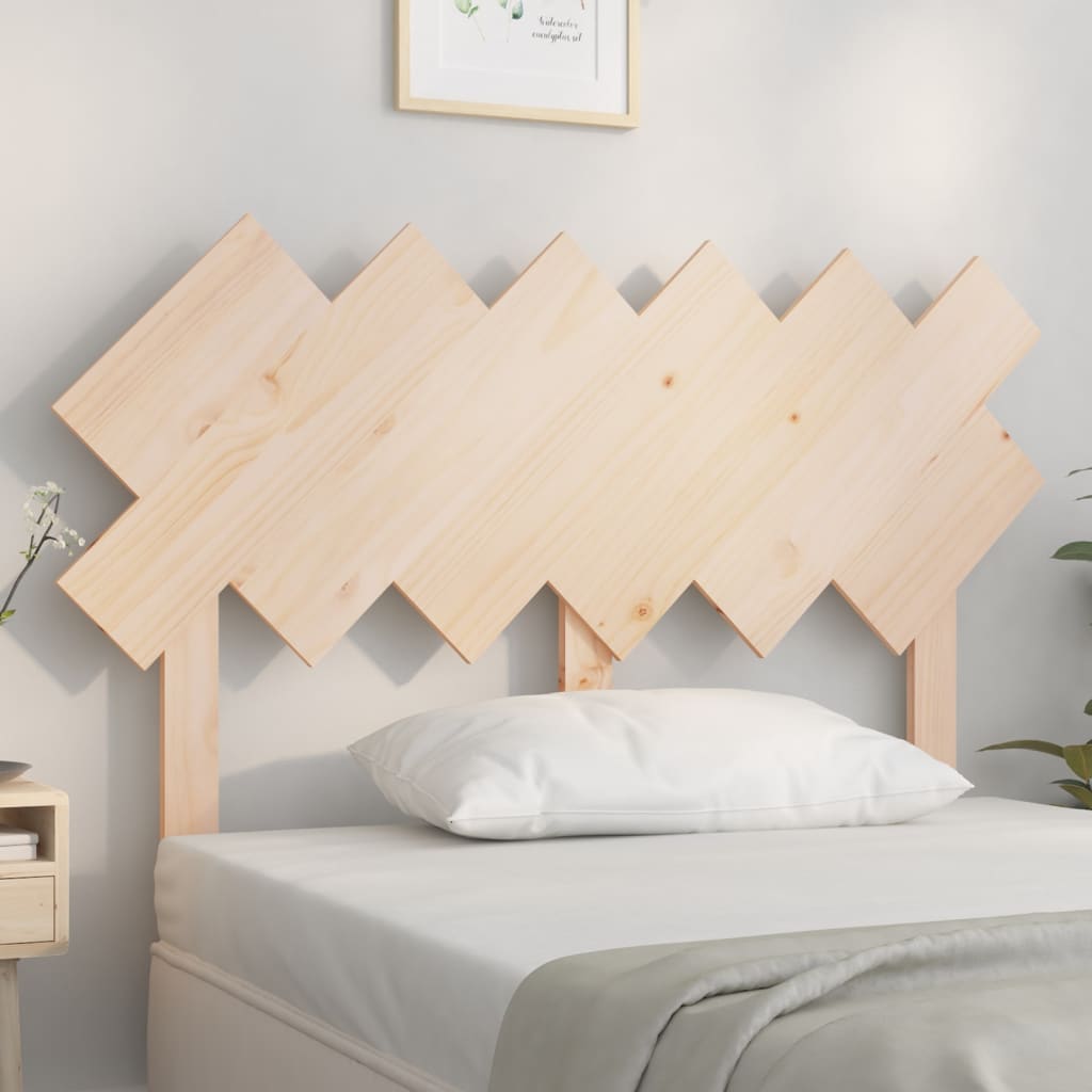 Testiera Per Letto Bianca 104X3X80,5 Cm Legno Massello Di Pino