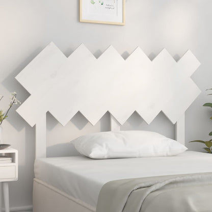 Testiera Per Letto Bianca 104X3X80,5 Cm Legno Massello Di Pino