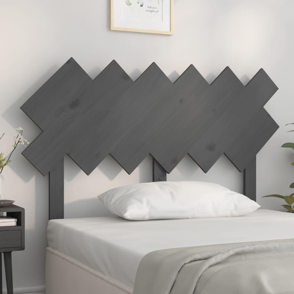 Testiera Per Letto Bianca 104X3X80,5 Cm Legno Massello Di Pino
