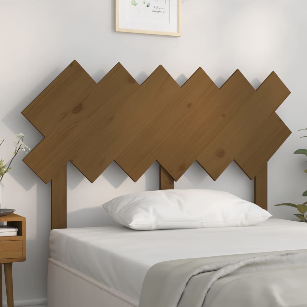 Testiera Per Letto Bianca 104X3X80,5 Cm Legno Massello Di Pino