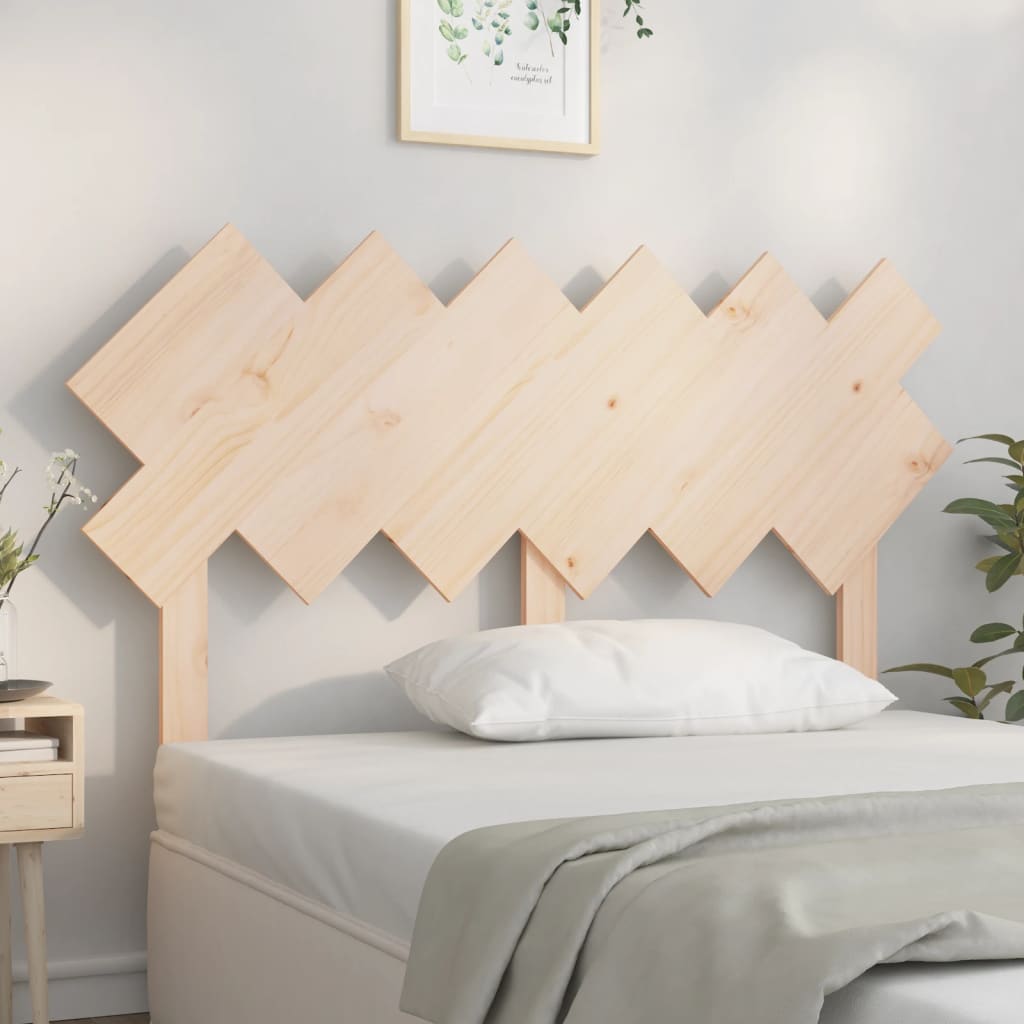 Testiera Per Letto Bianca 104X3X80,5 Cm Legno Massello Di Pino