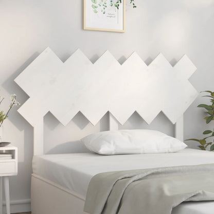 Testiera Per Letto Bianca 104X3X80,5 Cm Legno Massello Di Pino