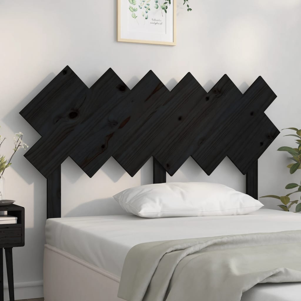 Testiera Per Letto Bianca 104X3X80,5 Cm Legno Massello Di Pino