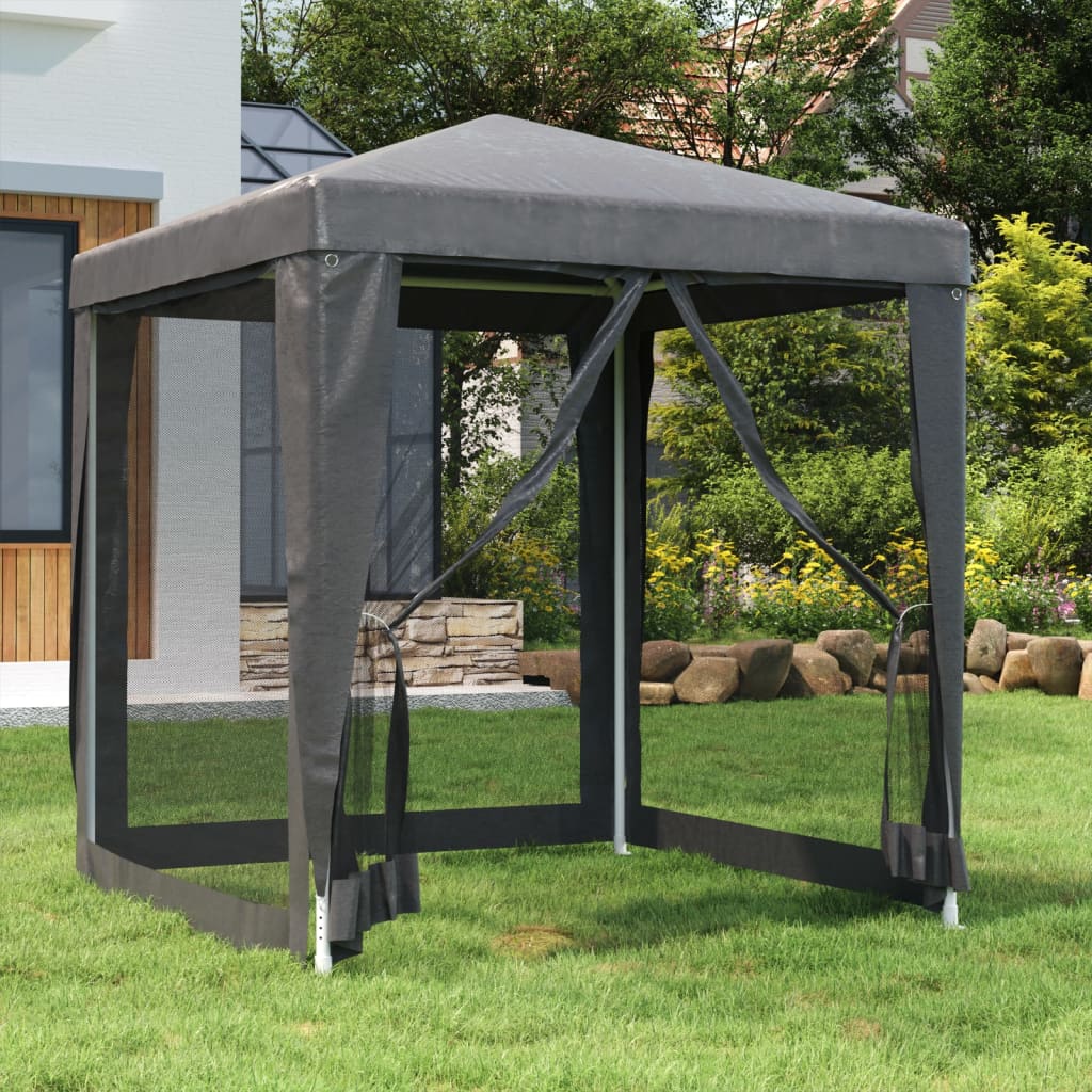 Tenda Per Feste Con 4 Pareti In Rete In Hdpe Antracite