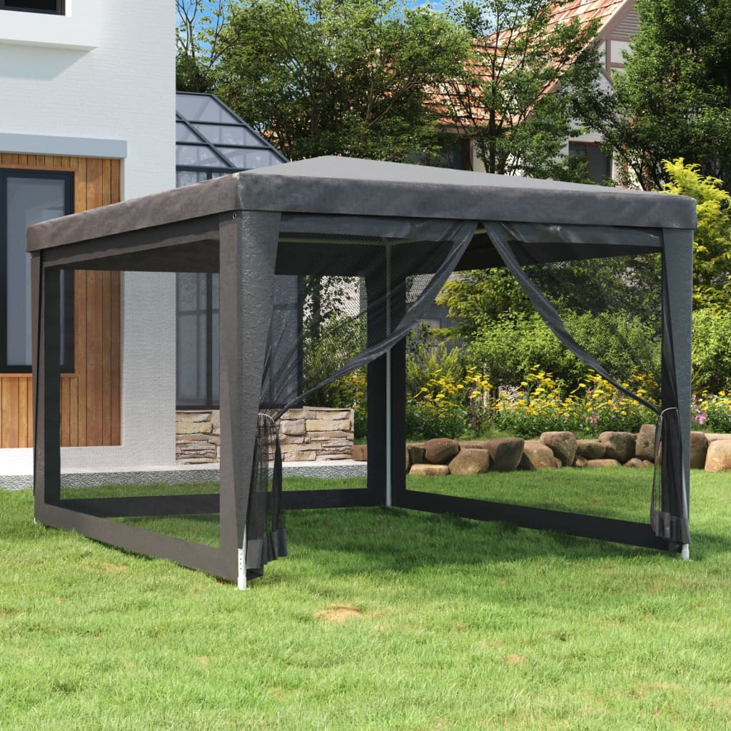 Tenda Per Feste Con 4 Pareti In Rete In Hdpe Antracite
