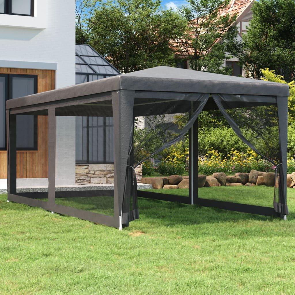 Tenda Per Feste Con 4 Pareti In Rete In Hdpe Antracite