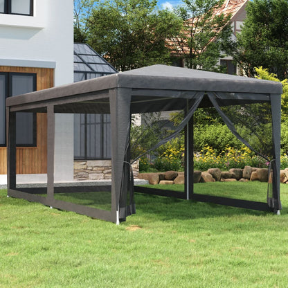 Tenda Per Feste Con 4 Pareti In Rete In Hdpe Antracite