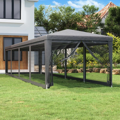 Tenda Per Feste Con 4 Pareti In Rete In Hdpe Antracite