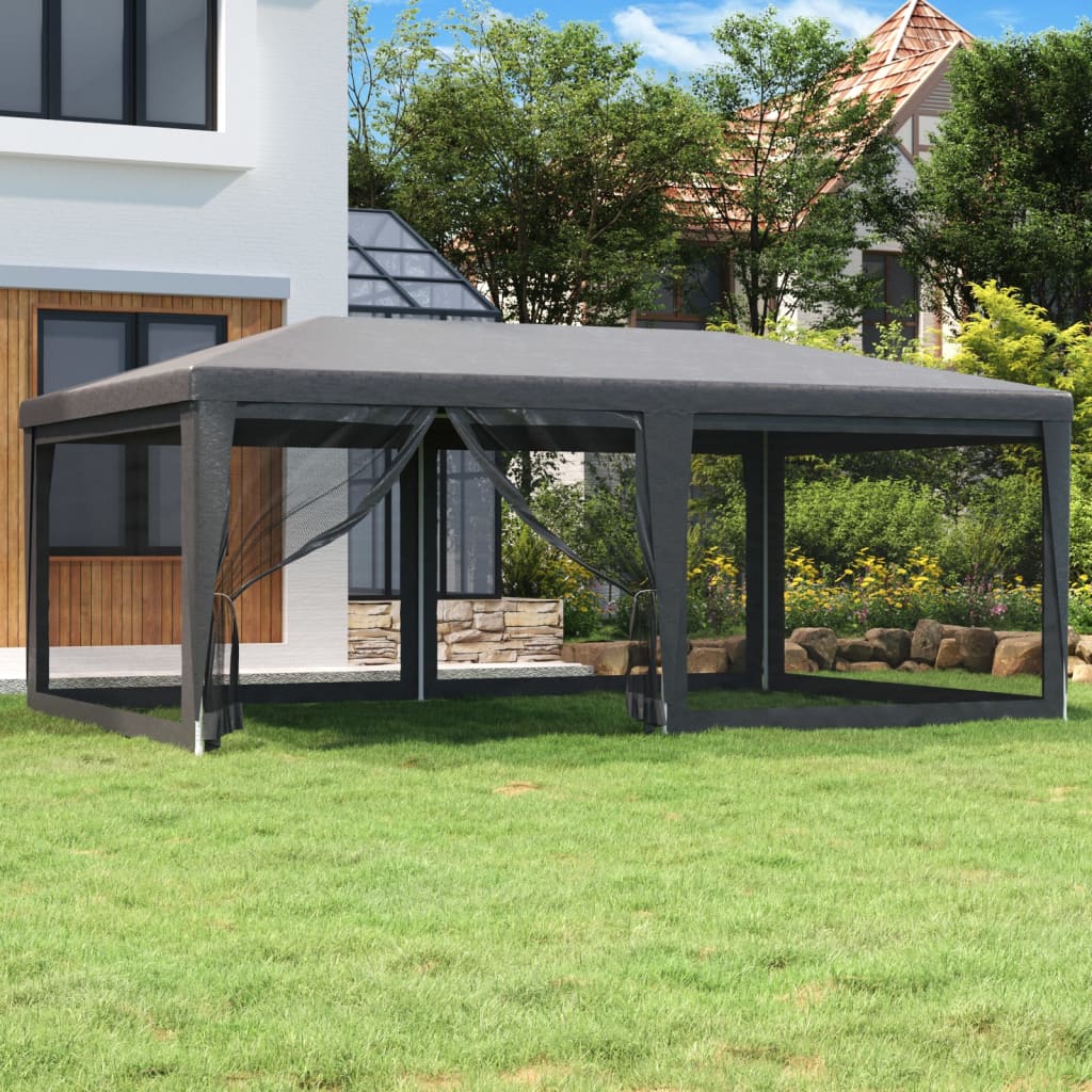 Tenda Per Feste Con 4 Pareti In Rete In Hdpe Antracite