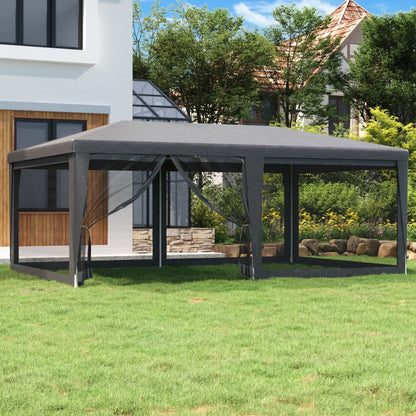 Tenda Per Feste Con 4 Pareti In Rete In Hdpe Antracite